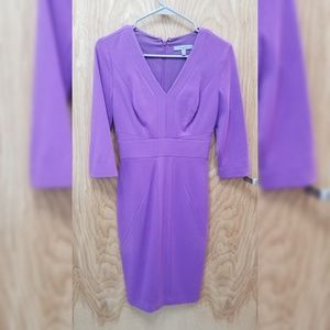 Lavender v-neck dress